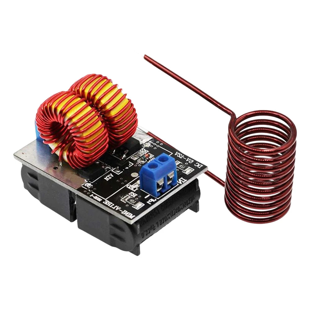 120W Mini ZVS Induction Heating Board DC 5-12.0V Input Voltage Heating Driver High Frequency Large Power Qme