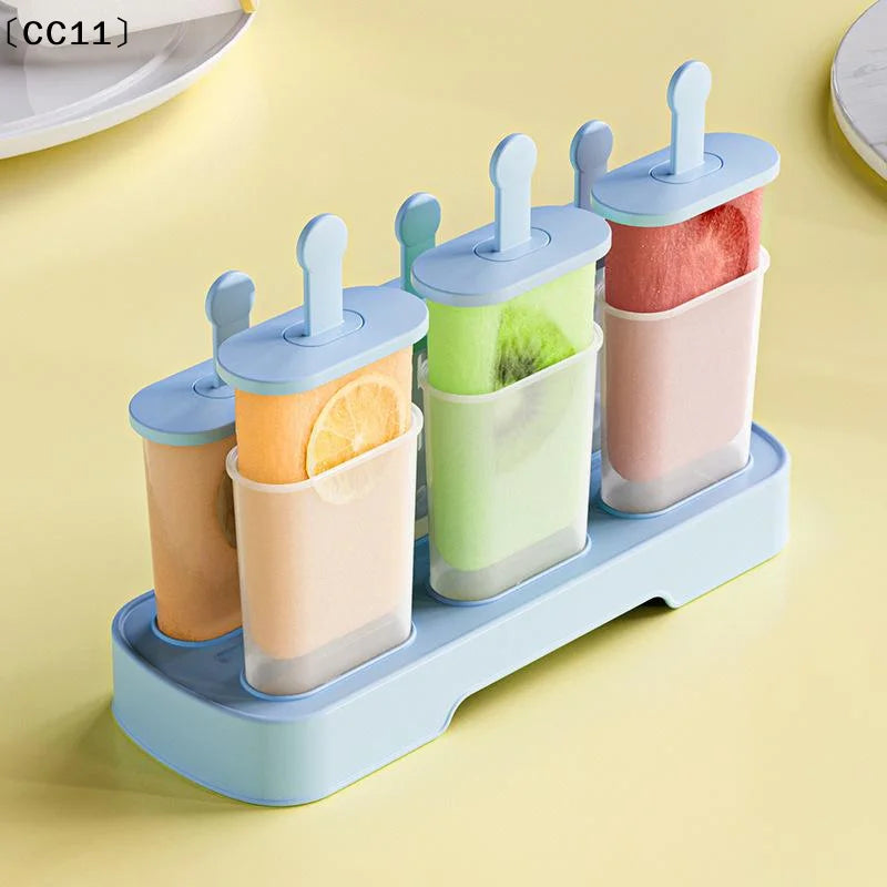 6 Popsicle Molds Ice Maker Reusable Mold Easy-release Homemade Cream Qme