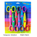 Student DIY Color Album Decorative Lace Scissors Comfortable Hand Paper Cuttings Art Safety Scissors Qme 1PCS