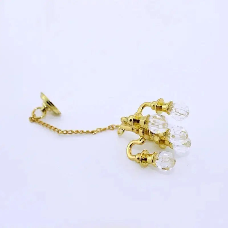 1:12 Scale Vintage Chandelier Mini Furniture Toy Play House Miniature Dollhouse Decoration Ceiling Light Model Doll Accessories Qme