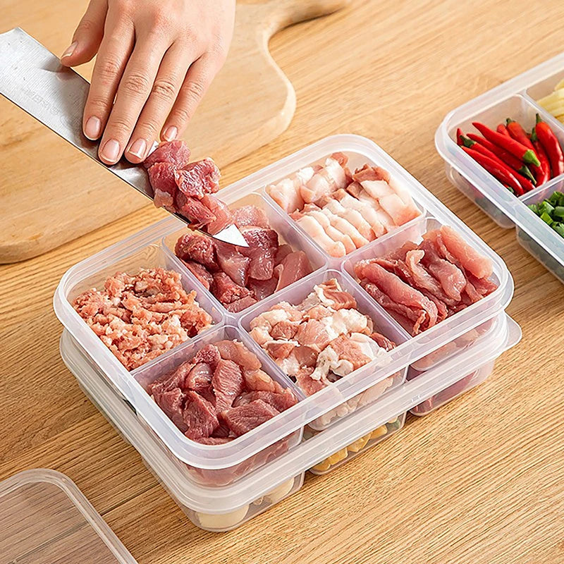 Plastic Freezer Food Storage Box Fridge Sealed Fresh-keeping Boxwith Qme