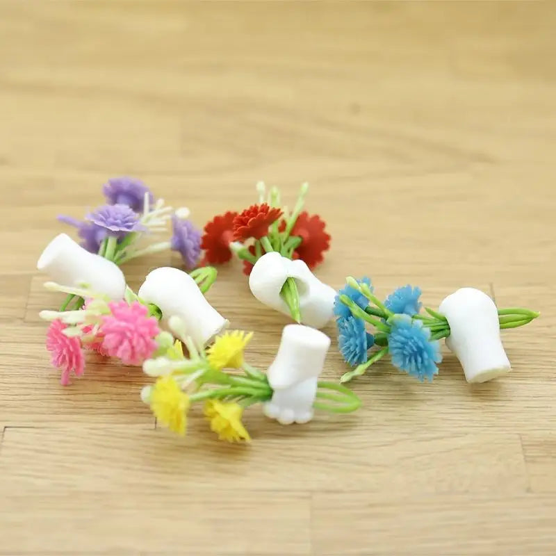 1 12 Dollhouse Miniature Handheld Flower Model Wall Hanging Qme