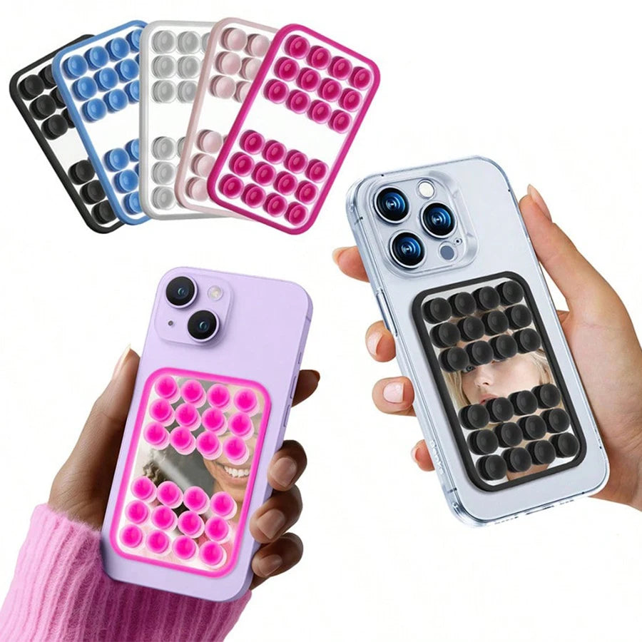 Upgraded Version 24 Suction Cups Mirror Silicone Cup Phone Holder Qme