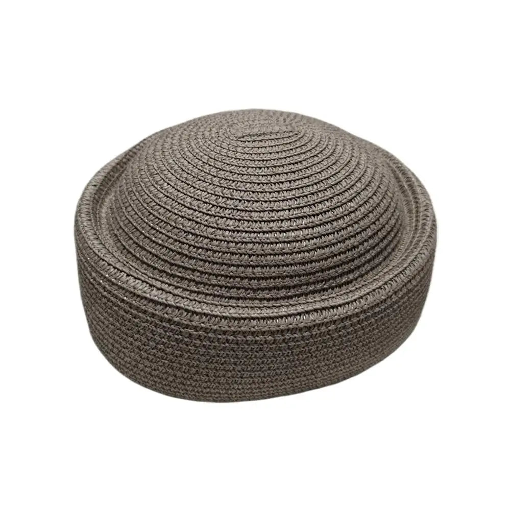 Round Raffia Straw Hats Women's Hat Summer Sunscreen Outdoor Qme D One size