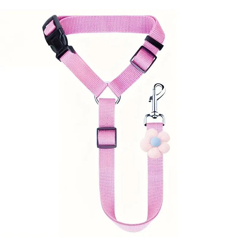 Dogs Vehicles Dog Seatbelt Tether Christmas Seat Belt Vehicle Secure Qme Pink