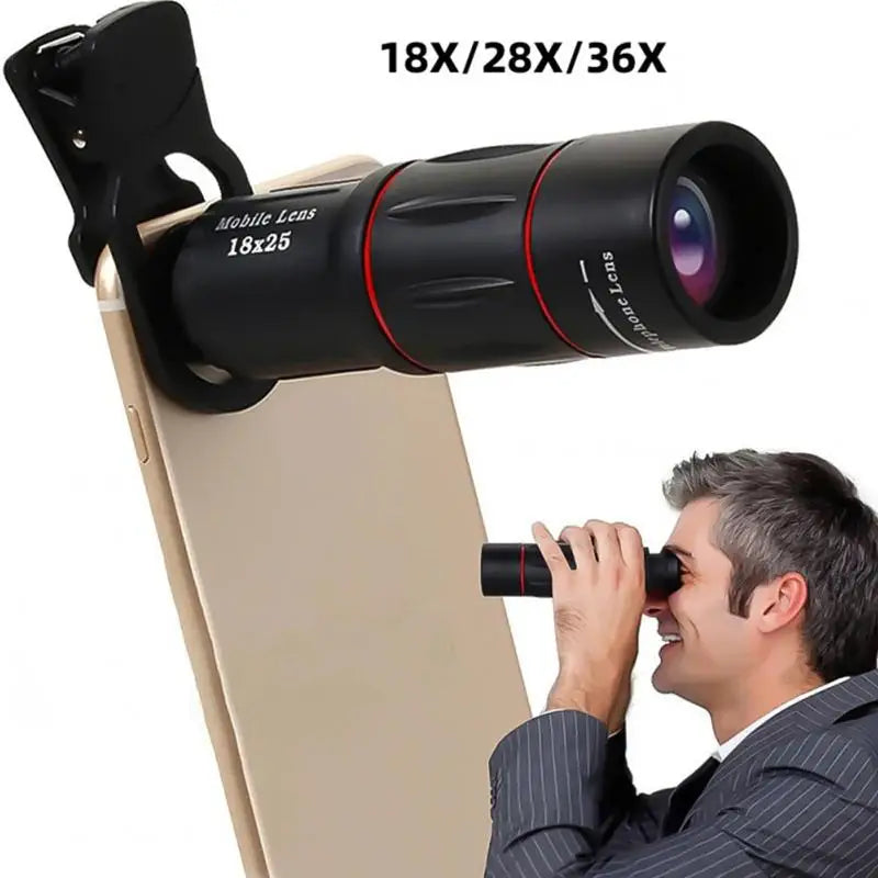 18 28 36X Telephoto Mobile Phone Lens HD High-power Monocular Qme