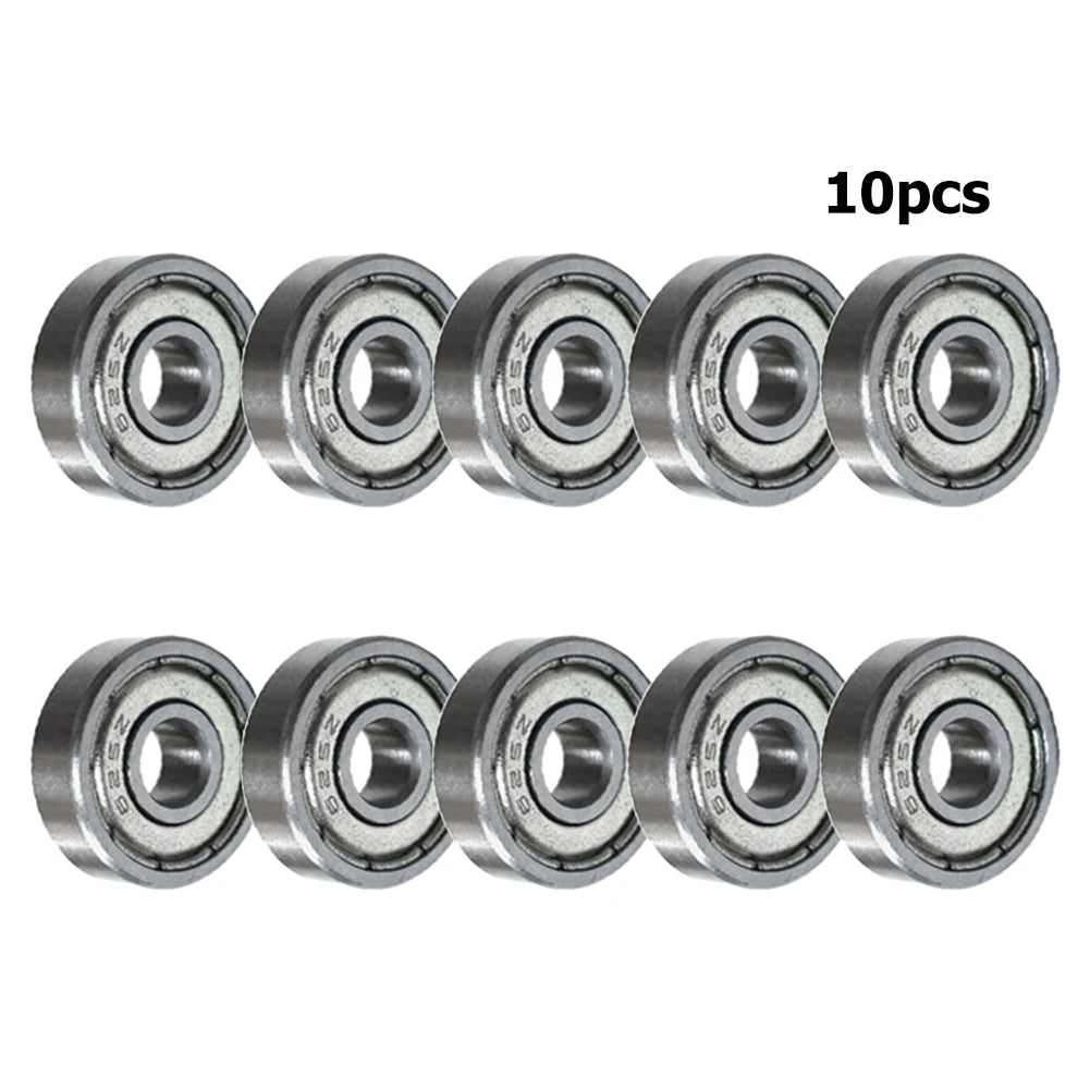 10pcs Miniature Bearings 5x16x5mm 625ZZ Pulley Wheel Bearing Deep Groove Mini Ball Bearing Carbon Steel for Skateboard Scooter Qme