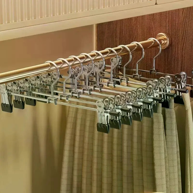 Metal Windproof Hanger Clothes Home Pants Coat Non-slip Drying Qme