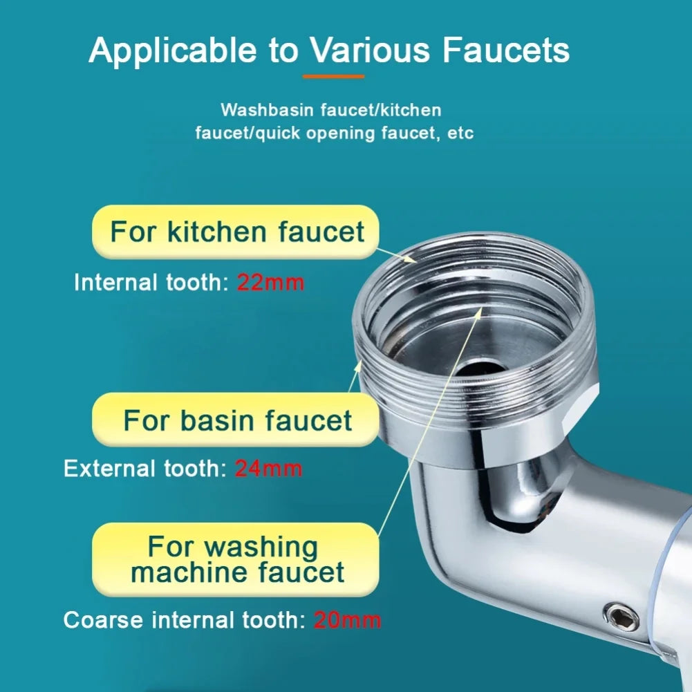 Heavy Metal Universal 1080° Rotation Faucet Sprayer Head For Kitchen Washbasin Extension Faucet Bubbler Sink Tap Splash Nozzle Qme