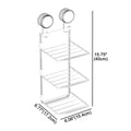 Metal Wall Shelf 3 Tiers Suction Cup Detachable Foldable Storage Shelves Prep Station For Kitchen Dining Room Bathroom Bedroom Qme as shown China Mainland