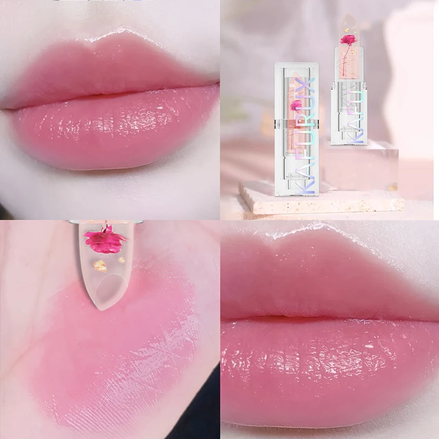 Temperature Jelly Changing Glitter Lipstick Moisturizing Lip Tint Qme