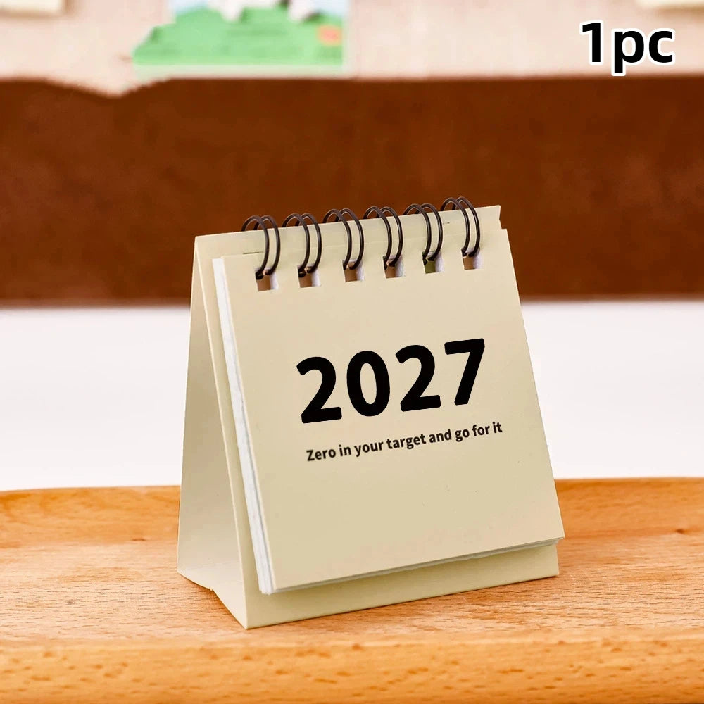 2027 Mini Travel Desk Calendar Portable Pocket Monthly Agenda Home Qme A2