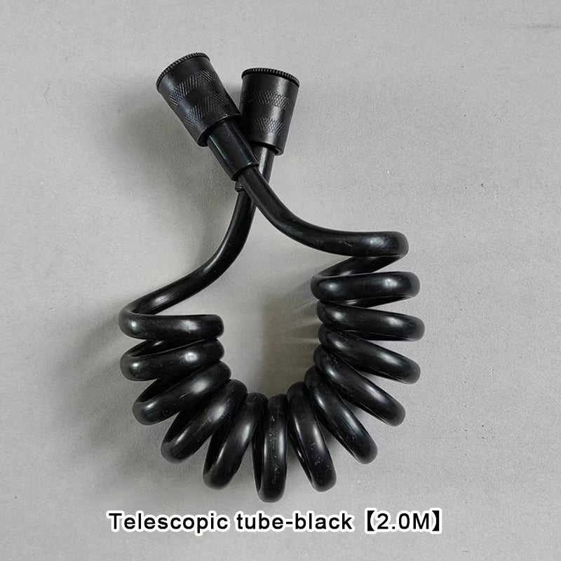 Toilet Spray Nozzle Bidet Hose Telescopic 1.5/2 Meter Spring Inlet Hose Telephone Line Shower Head Hose Qme Black
