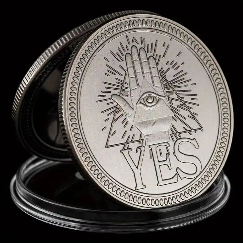All-seeing Eye Death Gothic Copper Plated Coin Souvenir Commemorative Qme