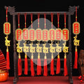 2027 Year of the Goat Zodiac Pendant Red Gold Lucky Feng Shui Decor Portable Hanging Ornament for Car Home Office New Year Qme A3