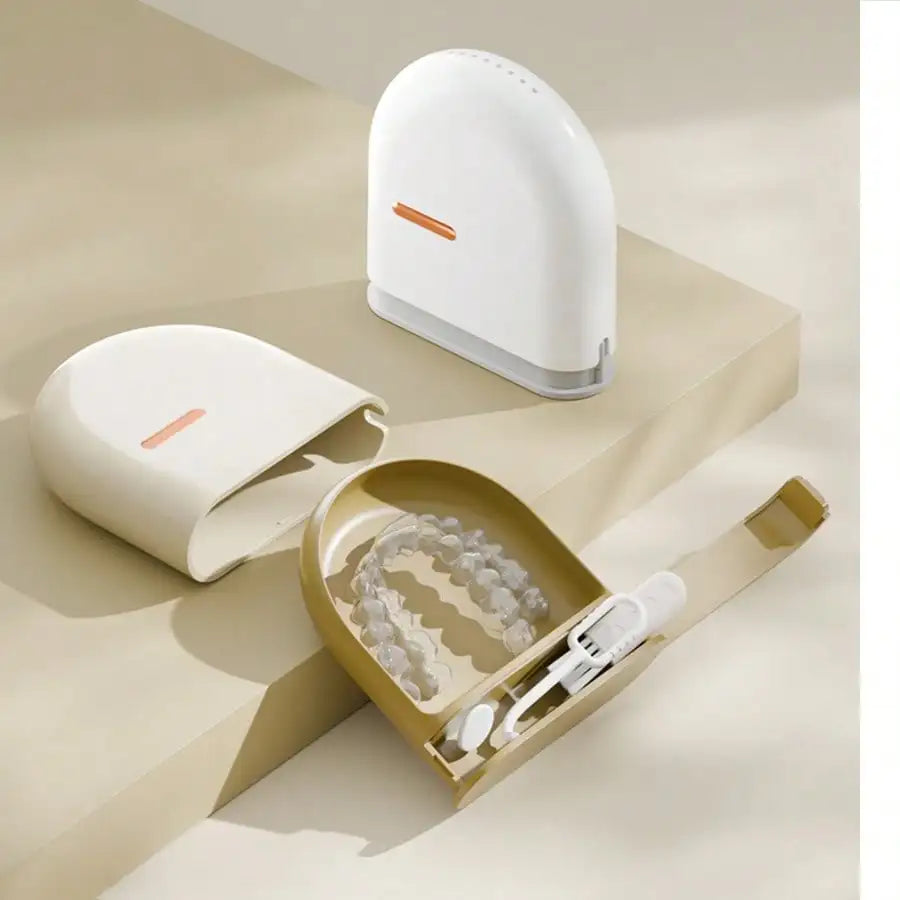 Portable Denture Storage Box Adult Detachable Retainer Case Outdoor Qme