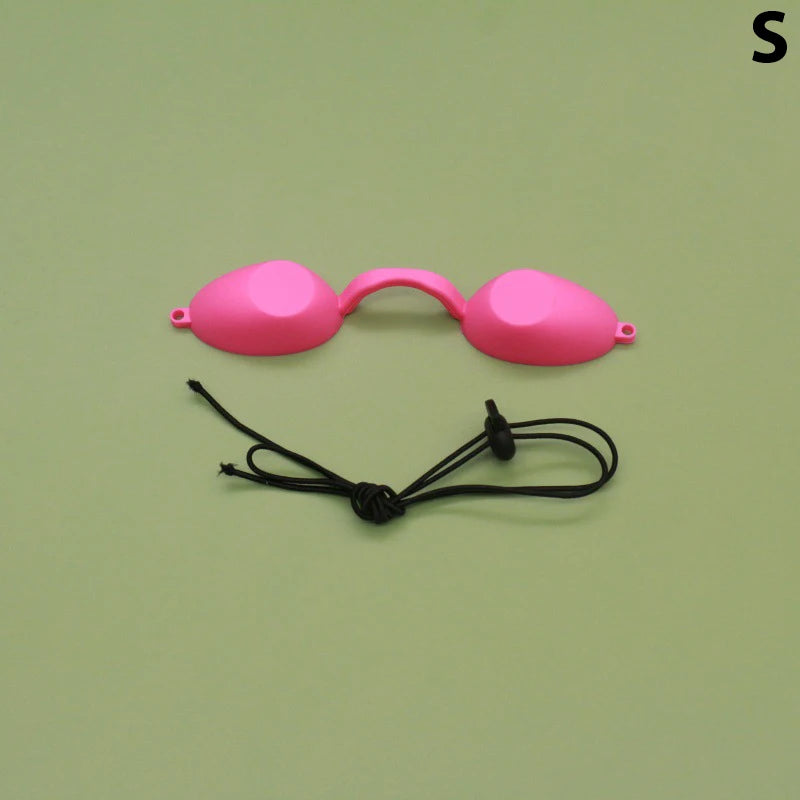 Silicone Protective Eye Goggle IPL Laser LED UV Lamp Treatment Qme S Rose red