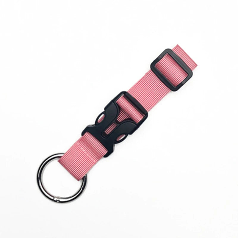 1PCS Backbin Belt Buckle Luggage Band Multifunctional Backpack Nylon Hanging Buckle Portable Suitcase Hook Hanging Buckle Qme Pink