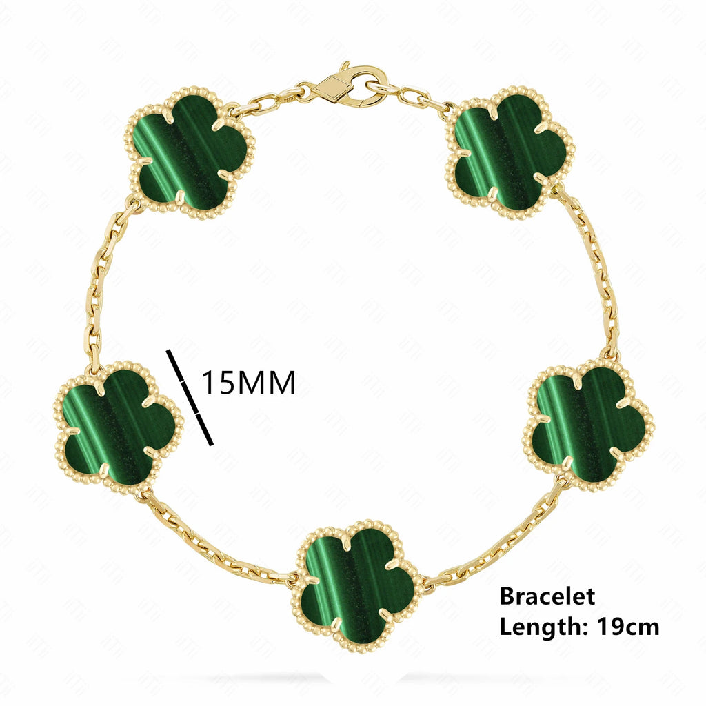 High-Quality Copper Plated 18k Gold Five-Leaf Clover Necklace Fashion Simple For Woman Girl Necklace Birthday Party Jewelry Gift Qme 10 45cm