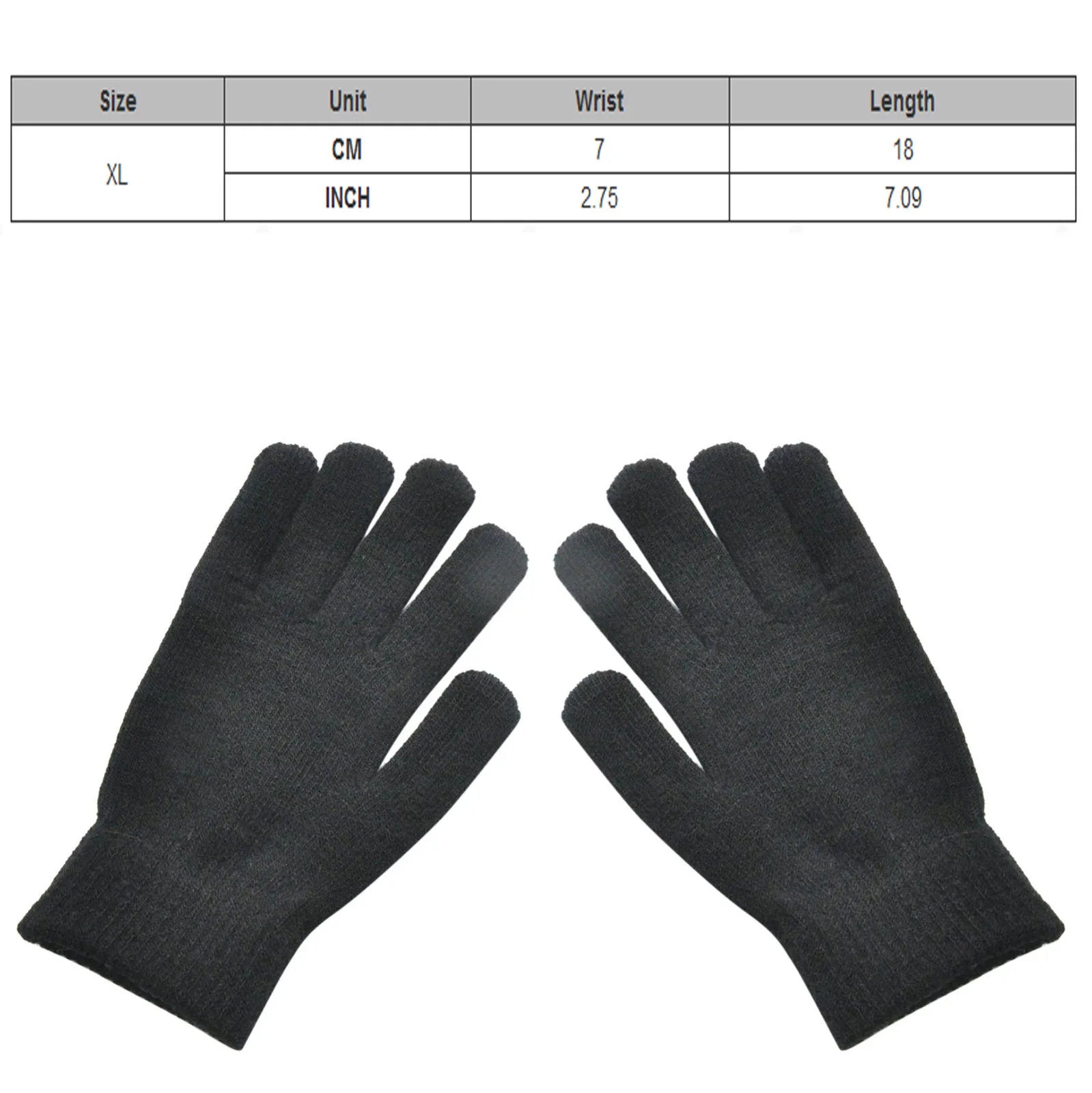 Adult Solid Color Knitted Gloves Outdoor Activity Sports Riding Warm Windproof Gloves Household Protective Gloves Qme
