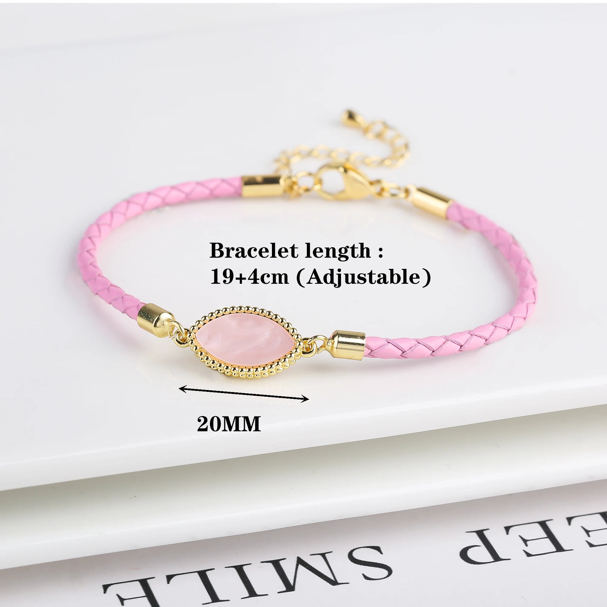 3 Color Geometric Accessories Leather Rope Braided Shell Adjustable Bracelet Simple for Woman Girl Party Jewelry Couple Gift Qme