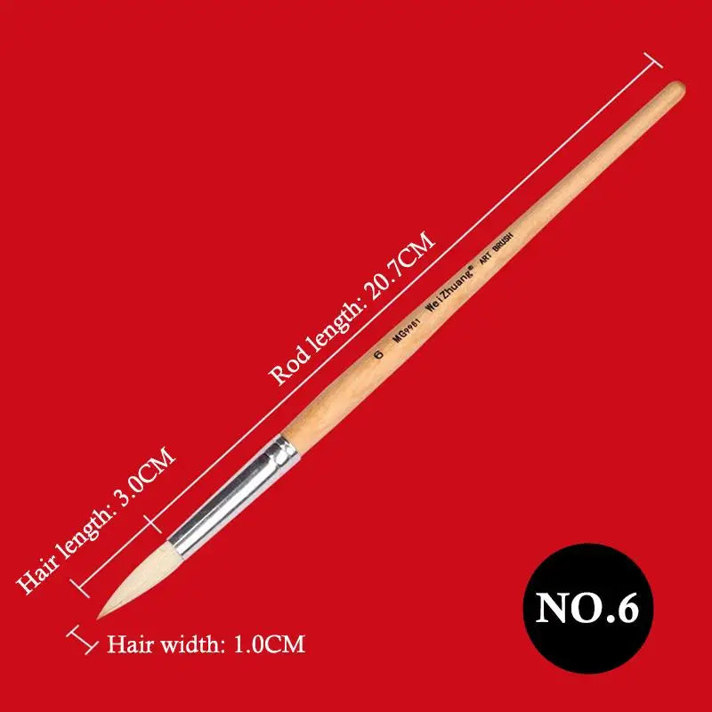 Gouache Watercolor Hook Line Pen Soft Weasel Hair Fine Detail Qme A7