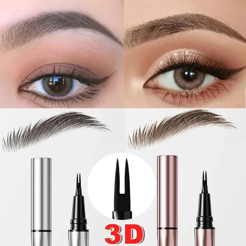 2Points Eyebrow Pencil Long Lasting Easy To Grip Eyebrow Tattoo Waterproof Thin Liquid Lying Silkworm Brow Pen Korean Makeup Qme