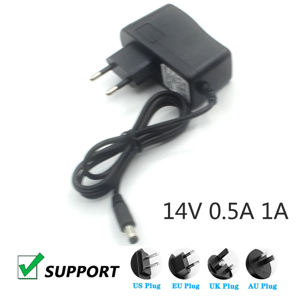 14V 0.5A 1A LCD Monitor Laptop Power Adapter DC 5.5*2.1MM Qme AU PLUG 14V1A