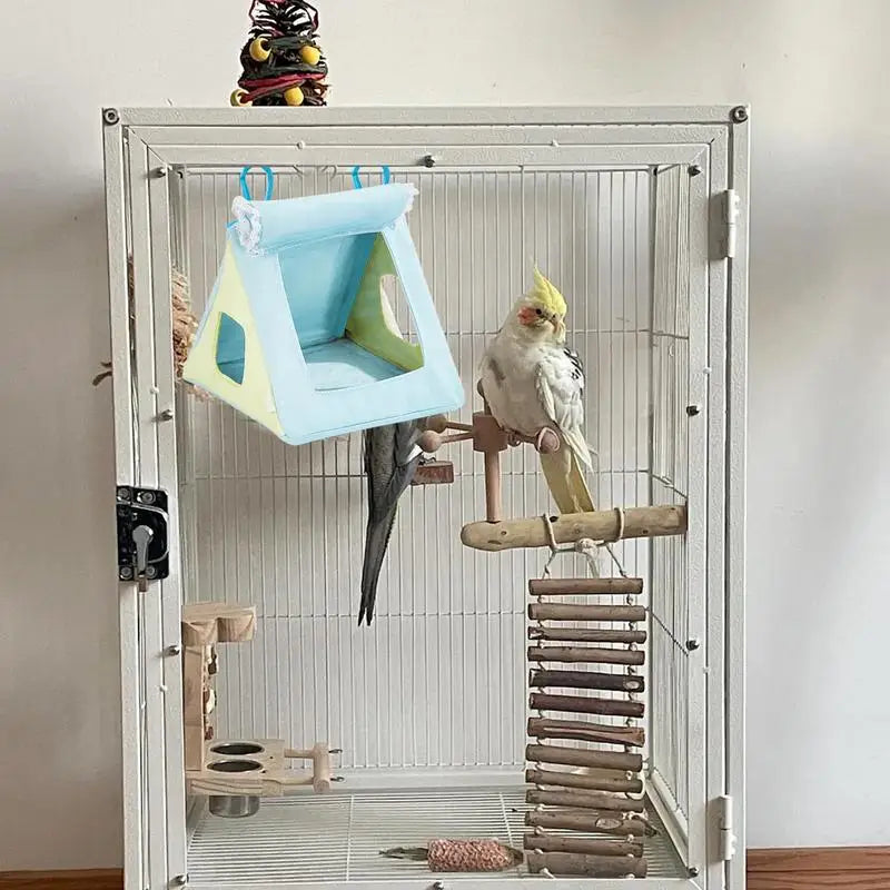 Bird Hammock Parakeet Cage Cockatiel Toys Four Seasons Parrot House Qme