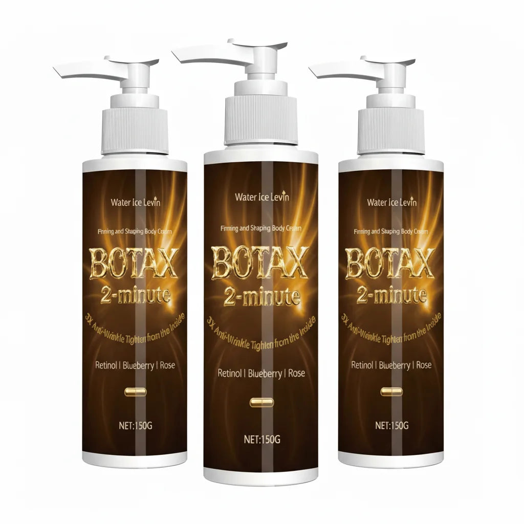 3x Anti-Wrinkle Firming Body Cream with Retinol, Blueberry & Rose for Results in 2 Minutes. Qme Brown 150g