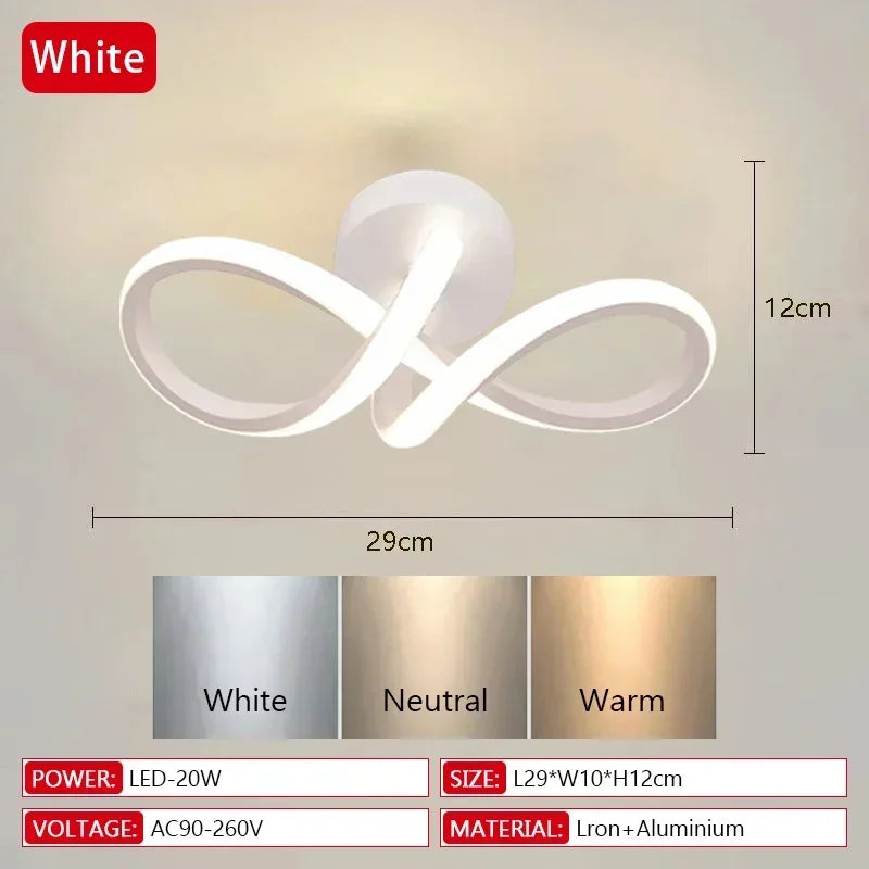 Modern LED Ceiling Light Black And White Color Forntrance Corridors Entryways Cloakrooms Balconies Indoor Decoration Lighting Qme WHITE