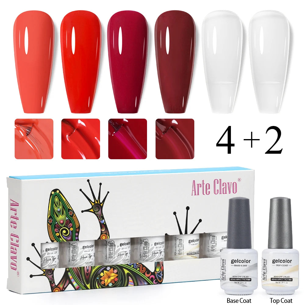 Arte Clavo Colourful Box Nail Gel Polish Semi Permanent UV Led