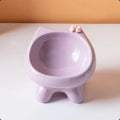 1pcs Pet Food Bowl 15-Degree Angle Cat Bowl To Protect The Cat's Neck And Prevent Pressure On The Whiskers Pet Supplies Qme Purple