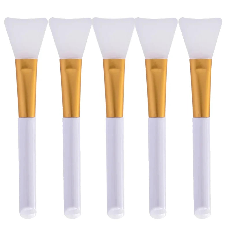1/2/3/5-pack Silicone Facial Mask Brushes - Mild and Soft, Suitable for All Skin Types, Mud Film Brush DIY Adjusting Beauty Tool Qme White 5pcs