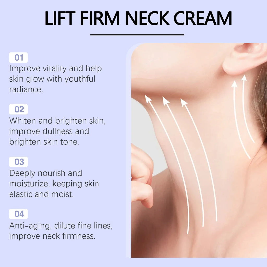 Tighten Lift Neck Cream Firming Reduce Fine Lines Brightening Nourish Smoothing Lasting Moisturize Neck Rejuvenation Care Lotion Qme