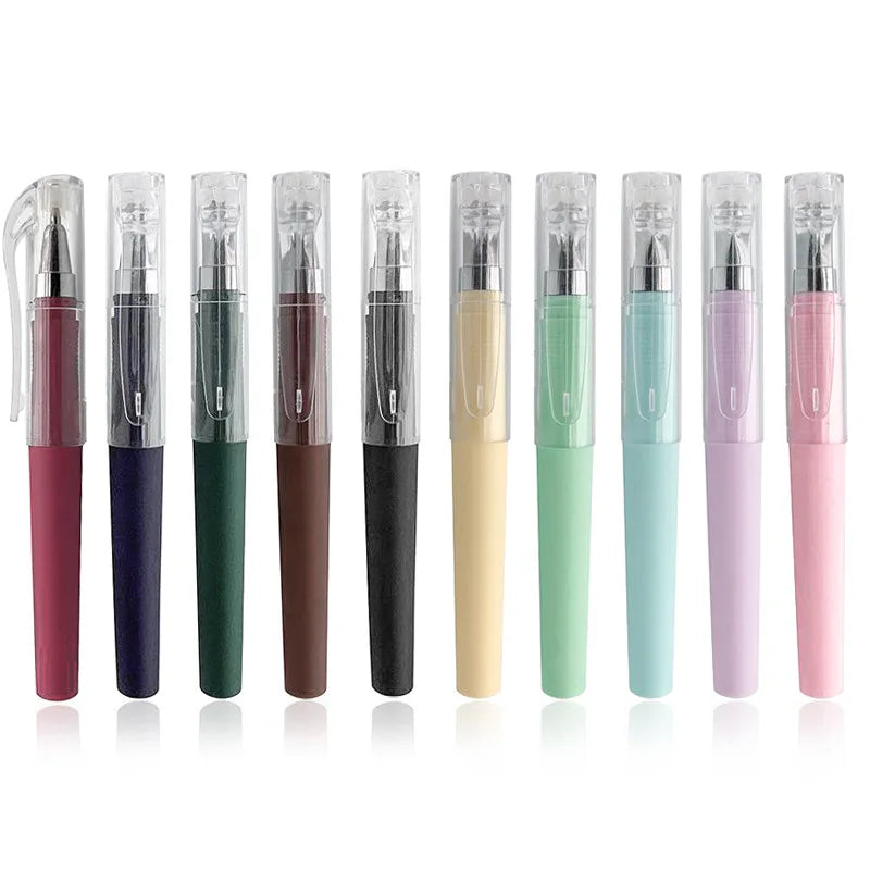 Black 0.5MM Gel Pen refills Set Mini Portable For Business Signature Students Exams Office Stationery Qme 10 pen