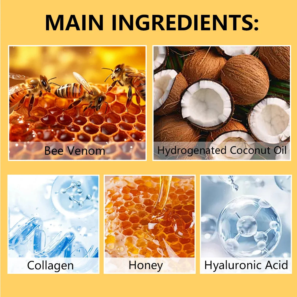 50g Water Ice Levin Bee Venom Facial Firming Cream, Moisturizing, Non-Irritating, Suitable for Care, Natural Ingredient Design, Hypoallergenic Skincare Qme