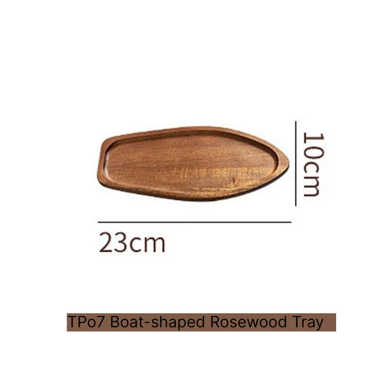  A Tableware Solid Wood Food Tray Round Rectangle Dessert Plate Japanese-style Wooden Snack Fruit Tea Saucer Pallet Bread Board Qme 07Ship Type Pallet 10.3 inches