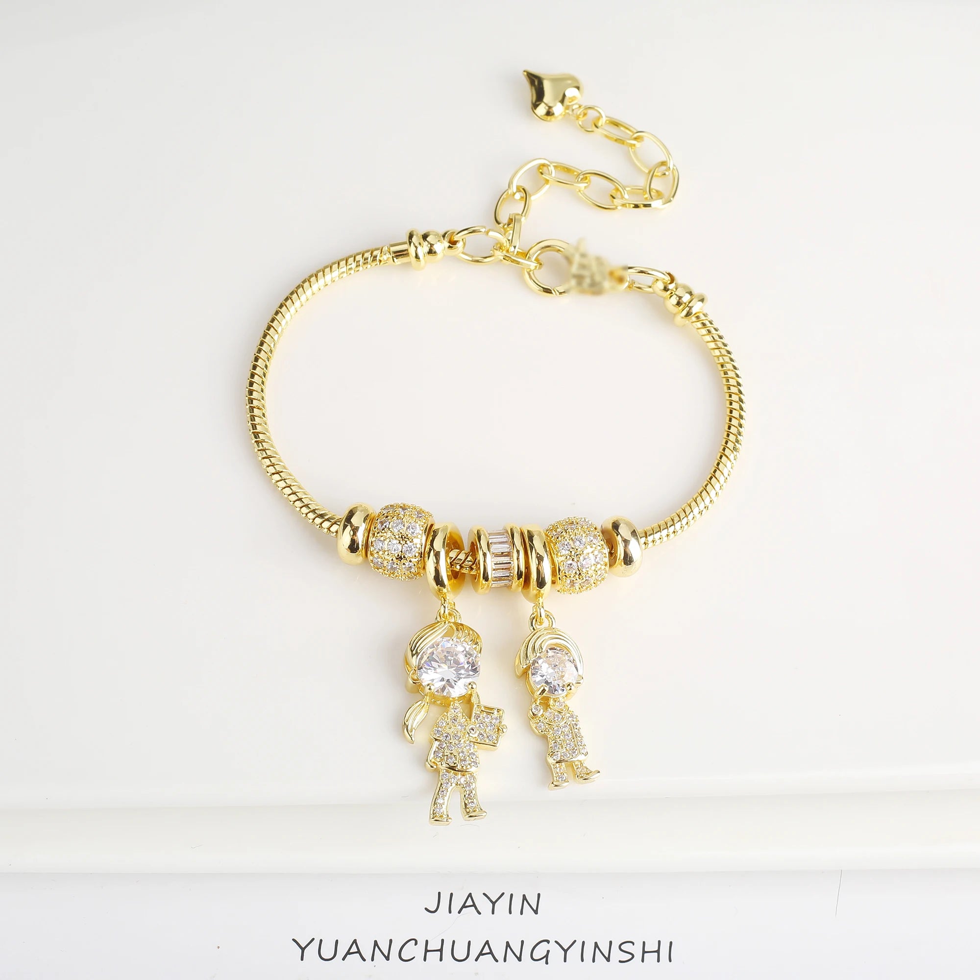 New Popular Boys Girls Character Theme Charms Snake Chain Bracelet For Women Inlaid Shiny Zircon Birthday Party Jewelry Gifts Qme 5