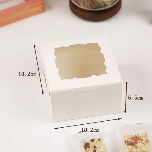 10 Paper Cupcake Packaging Boxes Pastry Cookies Snowflake Pastries Qme