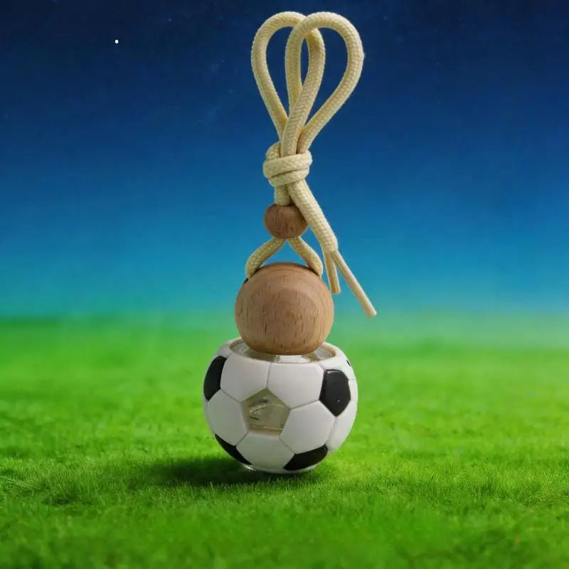 Soccer Designed Perfume Bottle Hanging Glass Car Air Freshener Qme