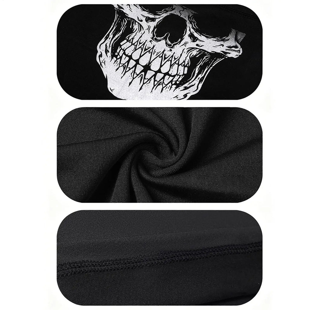 1pcs Face Cover Skull pattern Breathable Head Scarf Outdoor Sports Face Bandana for Men Women Cyclists Bikers Riders Runners Qme