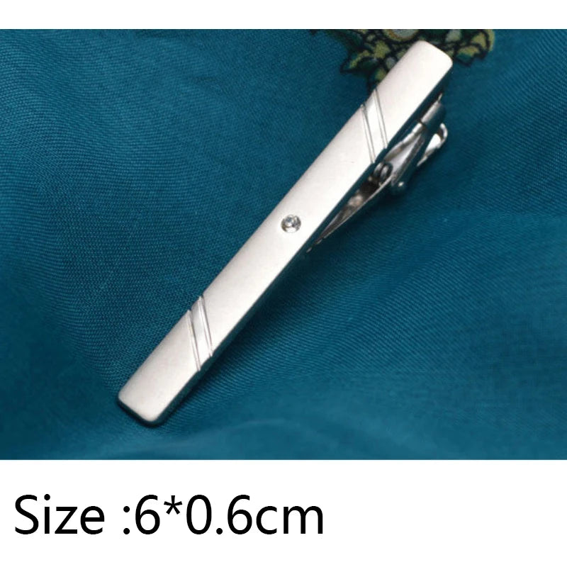 Tie Clip Men Metal Copper Simple Bar Clasp Practical Necktie Qme D5