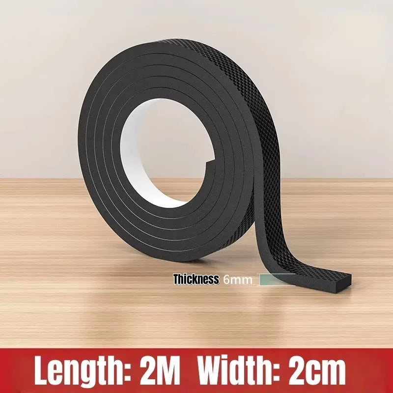 DIY Anti-slip Furniture Pads Mute Mats Bumper Damper Thick Non-Slip Pad Foot Cover Self Adhesive Table Chair Foot Protection Pad Qme 2cm Width 2M 6mm