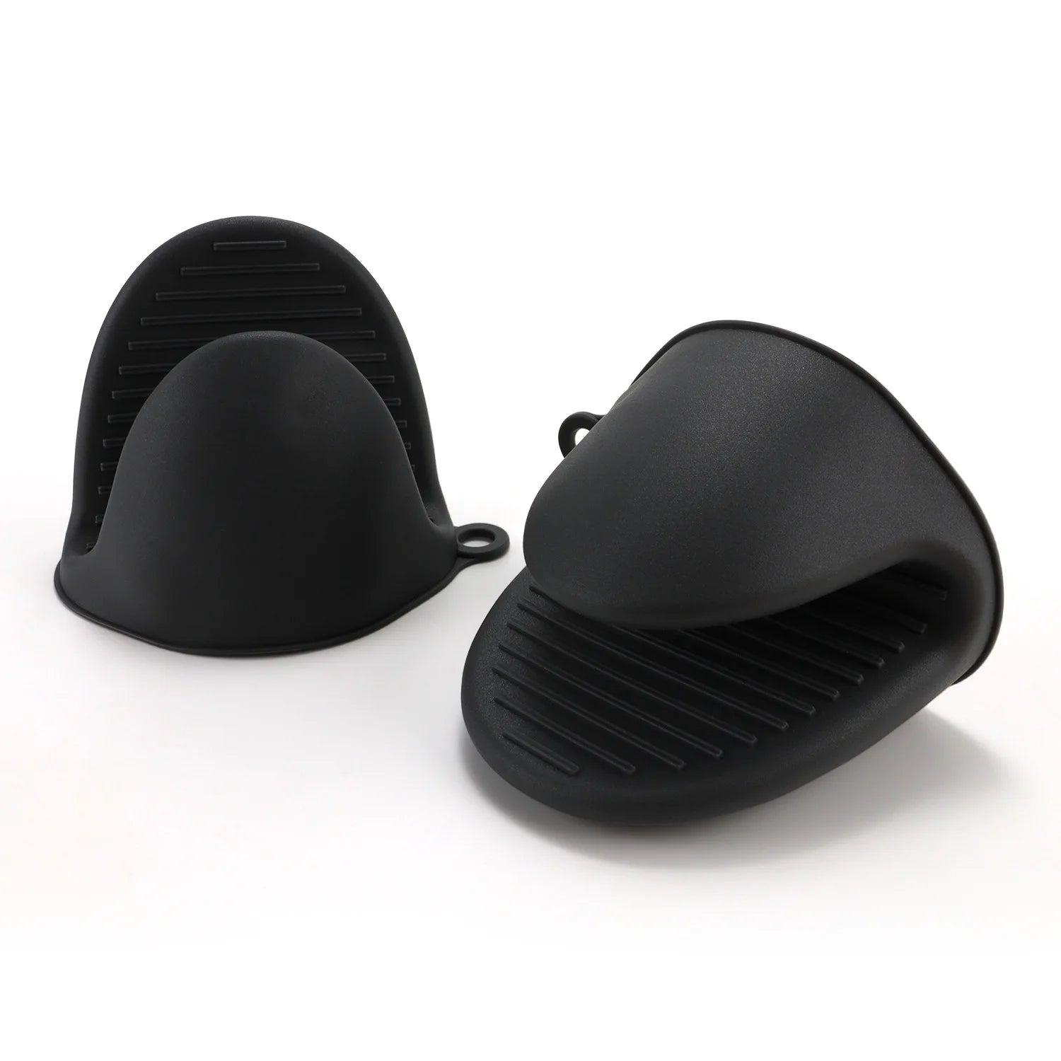 2pcs Oven Mitts Silicone Heat Resistant Pinch Mitts Anti Scalding Non Slip Gloves Clips Pot Holder Cooking Baking Oven Mitts Qme Grey