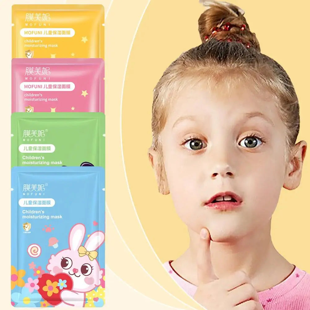 5PCS Children's Fruit Cartoon Mask Hydrating Moisturizing Gentle Nourishing Cartoon Animal Face Mask Stickers For Kids Qme