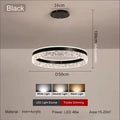 Simple Modern Ceiling Chandelier Adjustable Indoor Lighting High LED 3 Color for Living Room Dining Room Bedroom Decor Ornament Qme black 220V