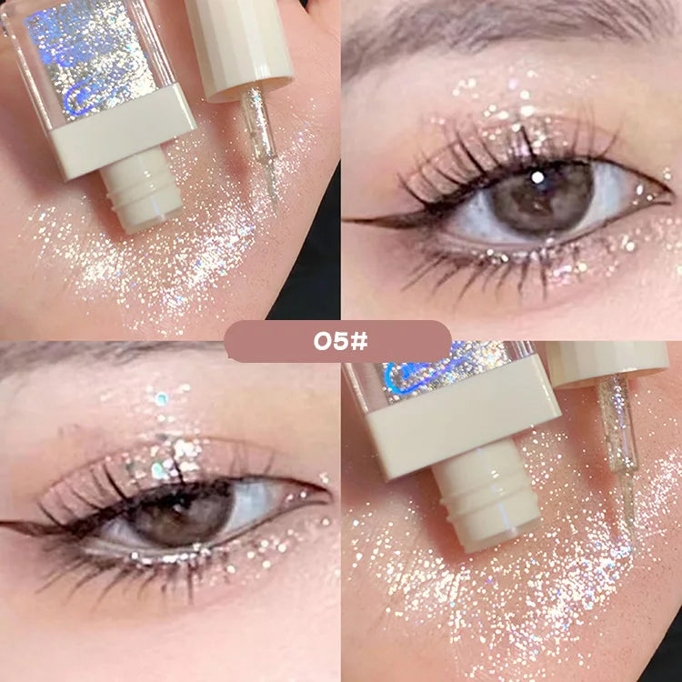 Gege Bear Liquid Eye Shadow Pearlescent Sequins Glitter Powder Qme GX1013-5