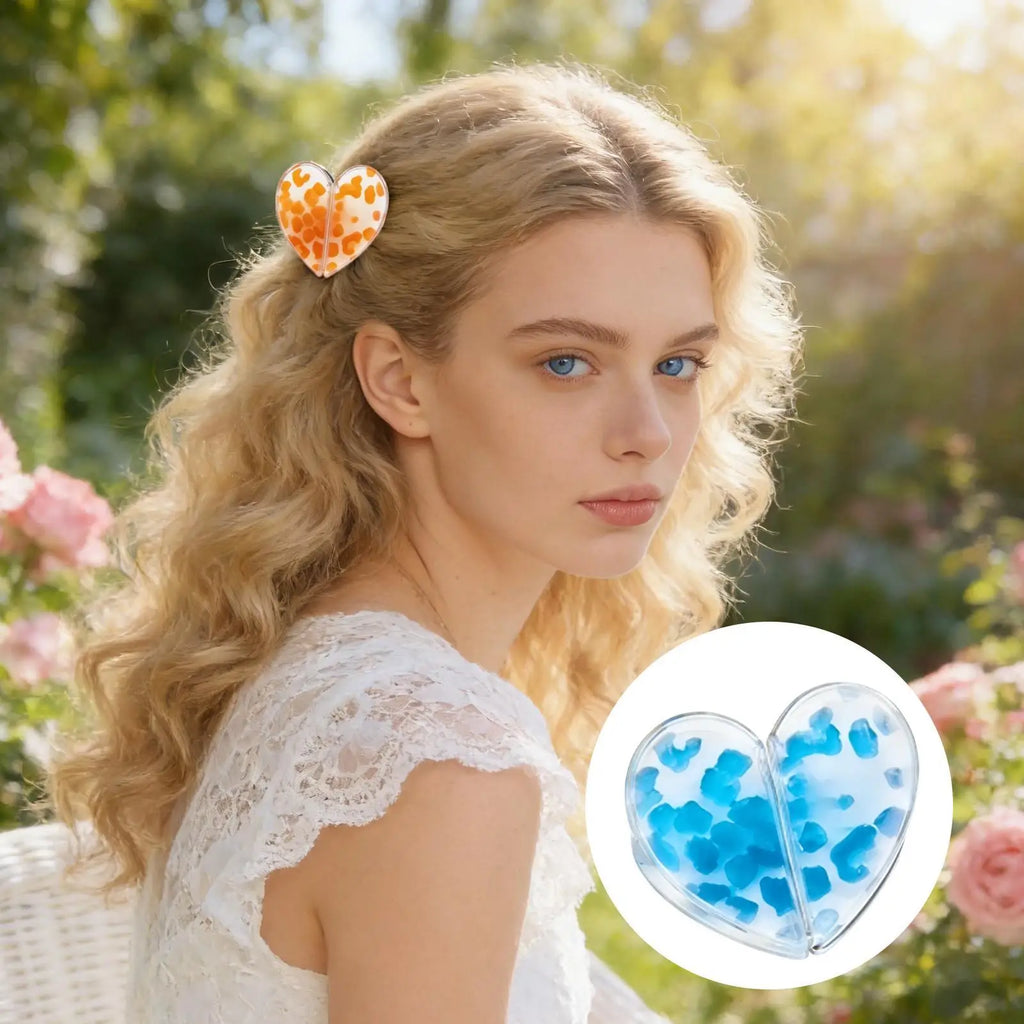 Smart Magnetic Hair Clip Heart-Shaped Non-Slip Styling Clips Ins Style Hair Accessories Strong Hold Magnetic Hairs Clip No Creas Qme