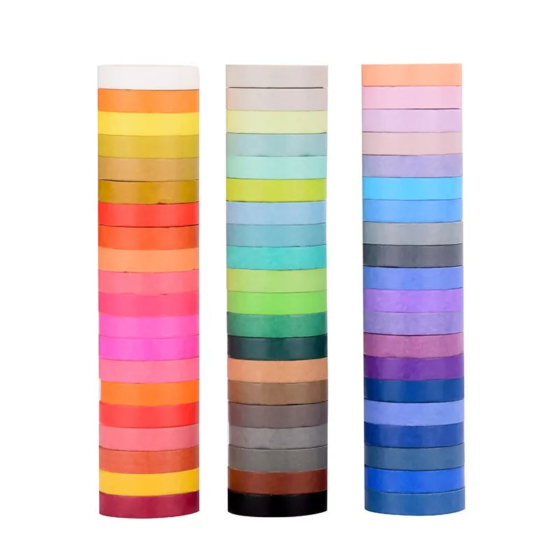 Rainbow Colored Washi Tape Set 8mm Skinny Masking Tapes For Scrapbooking Journaling Planner Notebook Decoration 60 Rolls Qme